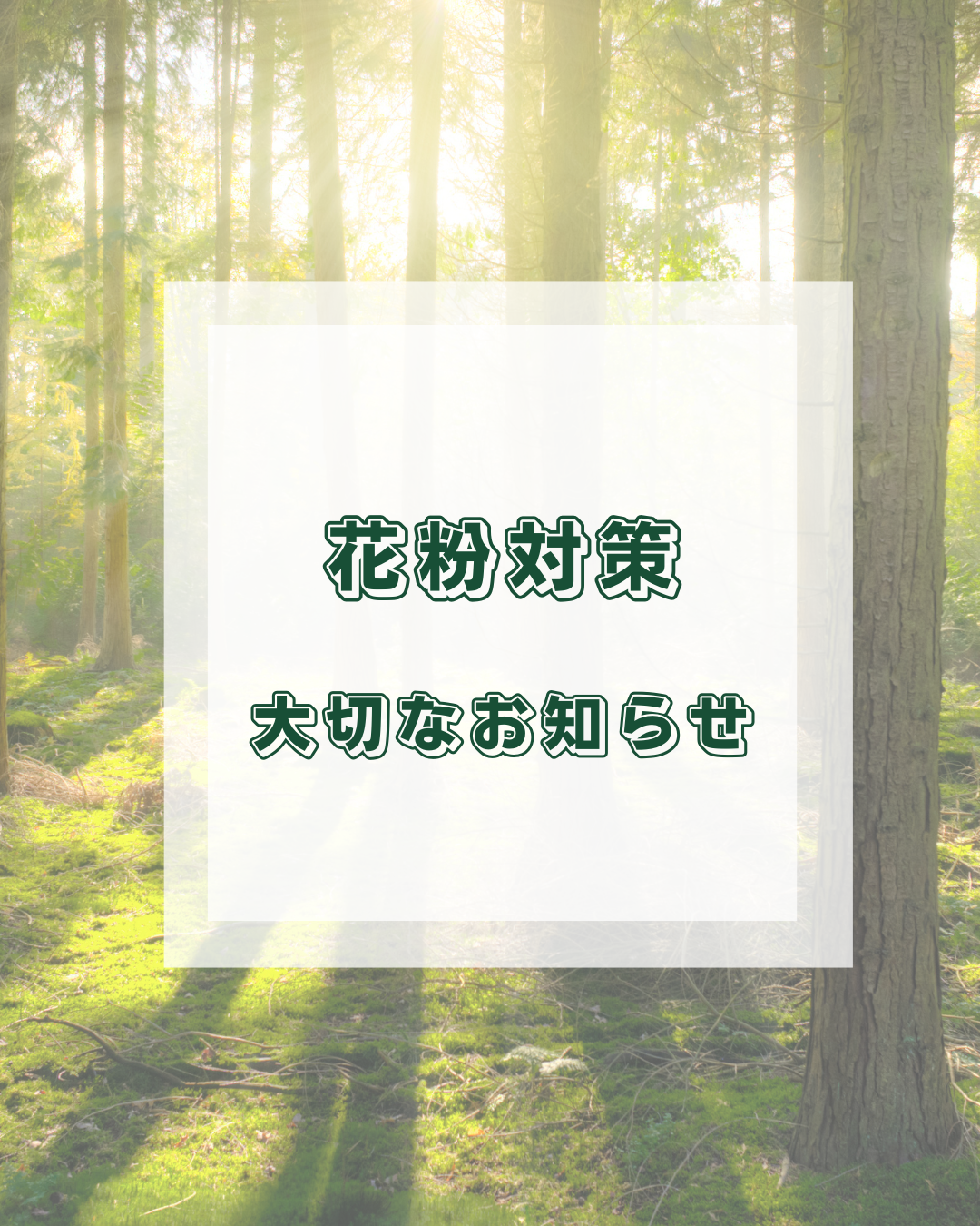 花粉対策も考慮した快適空間づくり