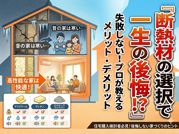 断熱材の選択で「家の寿命」と「快適さ」が決まる！？