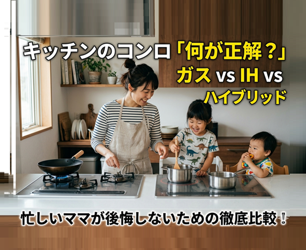 「そろそろマイホーム」と考え始めたとき、意外と悩むのがキッチンのコンロ。