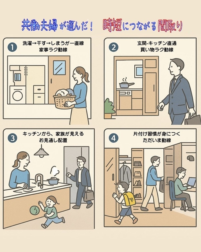 共働夫婦が選んだ時短につながる間取り