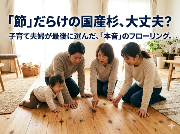 節だらけの「国産杉の無垢フローリング」って、大丈夫？