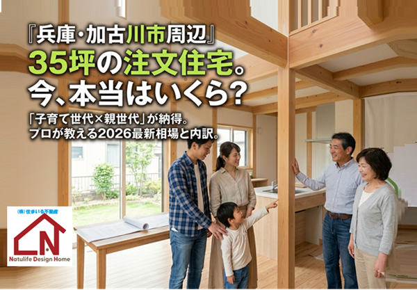 加古川市加古川町周辺の注文住宅(約35坪)最新相場は?