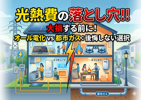 不動産売買の落とし穴!「オール電化 vs 都市ガス」