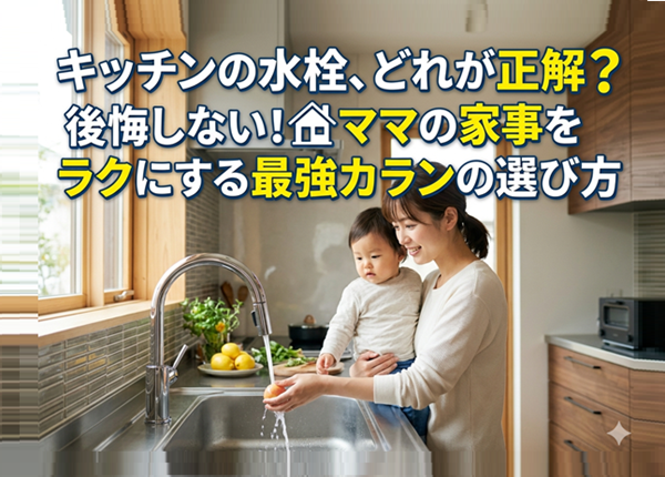子育てや家事に追われる毎日、水栓選びで「名もなき家事」の負担が激減!!